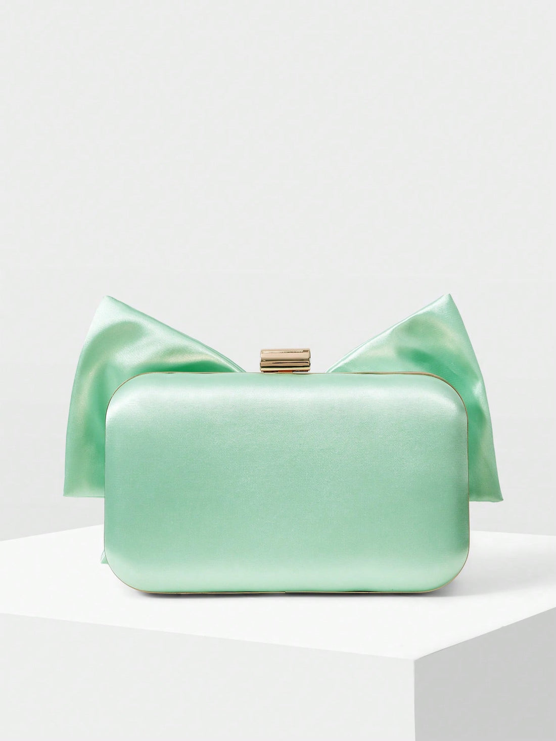 MOTF PREMIUM BOW DECOR BOX EVENING BAG-Green